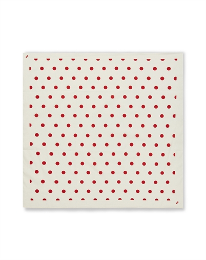 Mads Nørgaard - Soft Cotton Self Dot Schal - Dot AOP Fiery Red